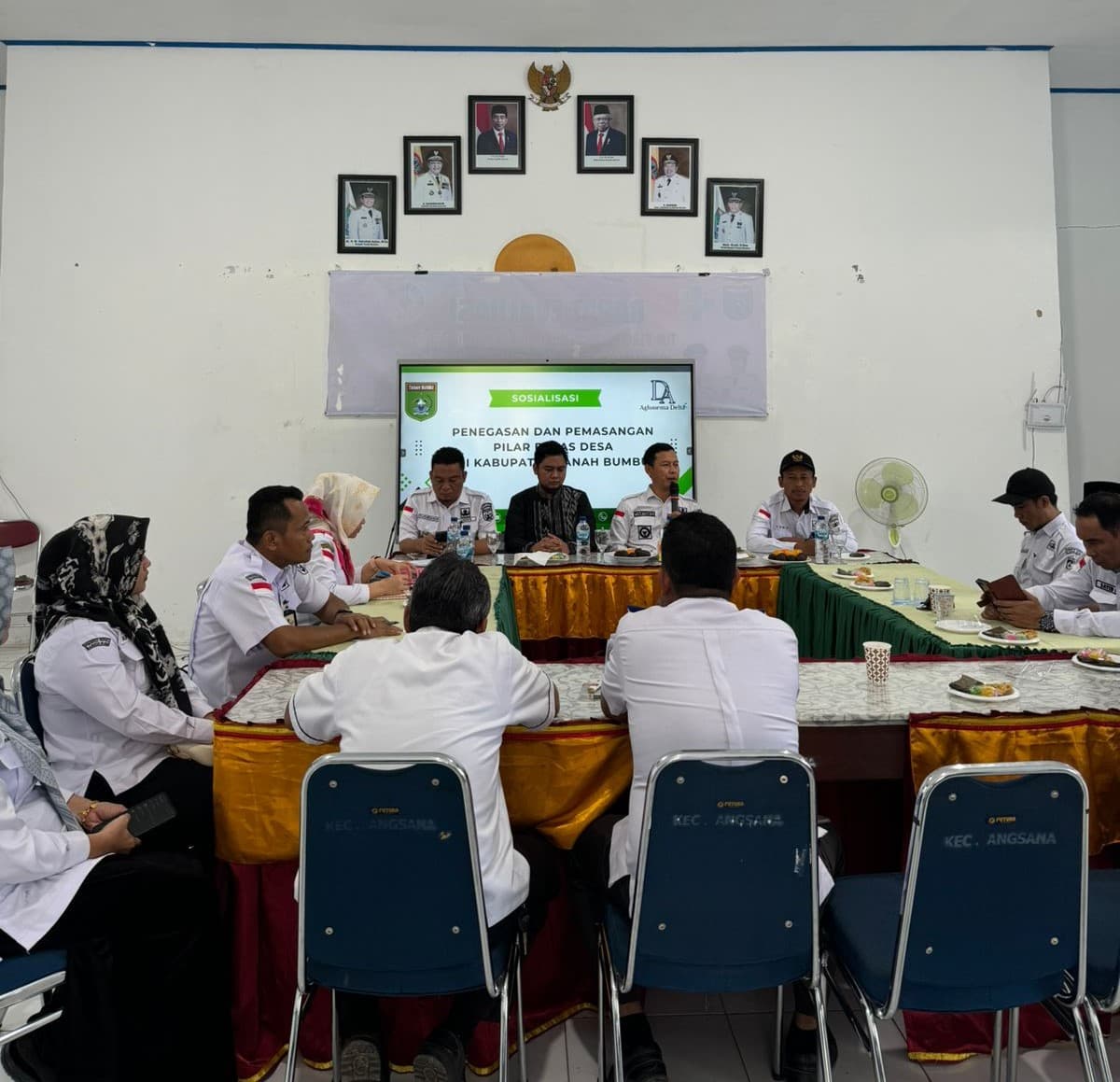 Sosialisasi Penegasan dan Pemasangan Pilar Desa di Kecamatan Angsana Sukses Digelar