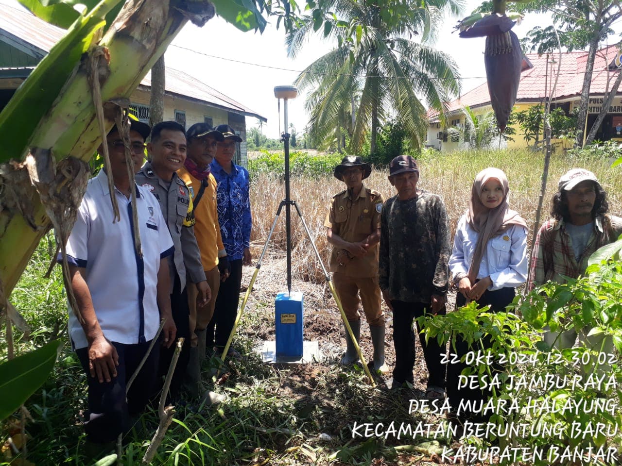 Finalisasi Batas Desa: Desa Jambu Burung dan Muara Halayung Pasang Pilar untuk Hindari Konflik