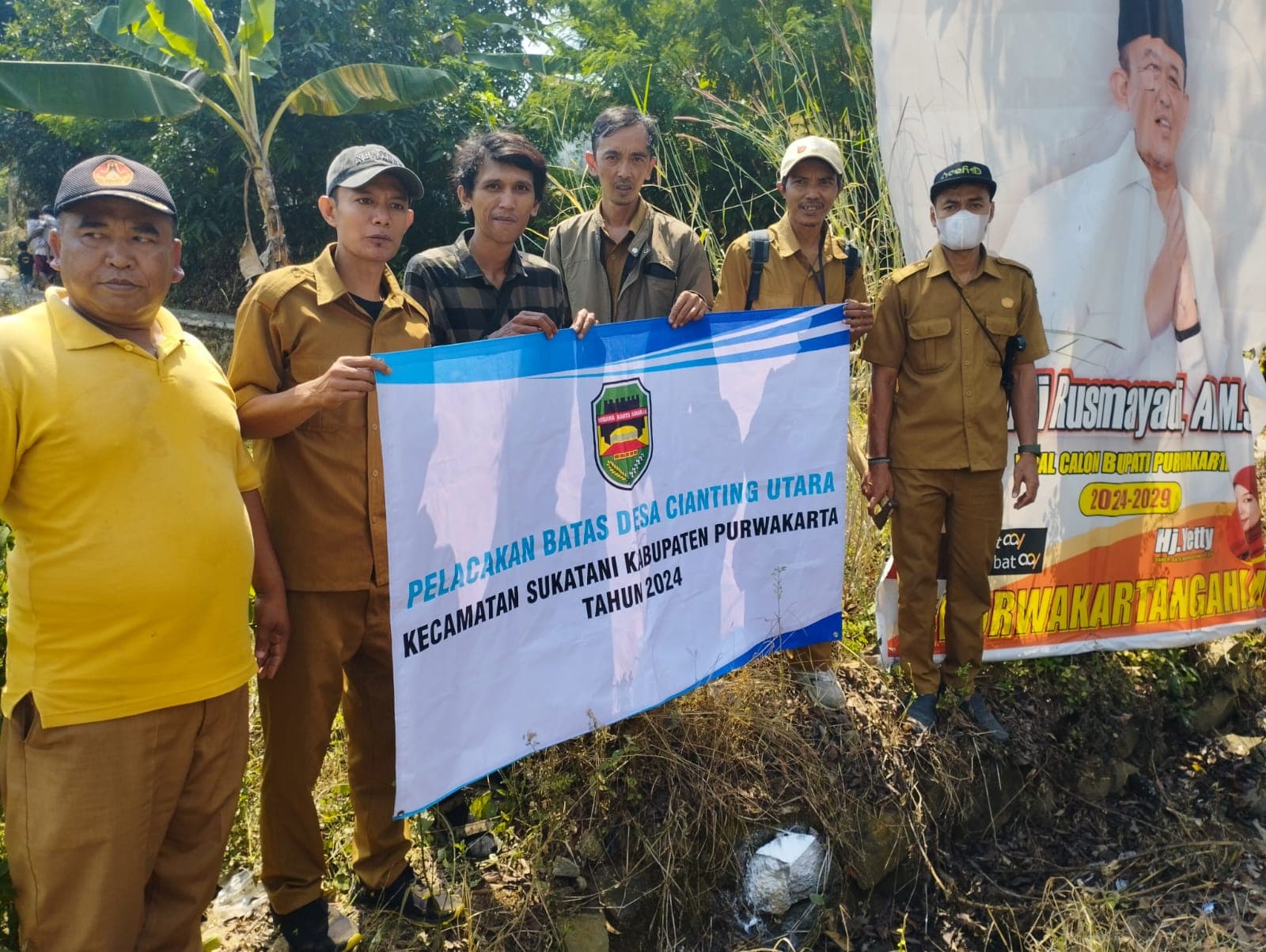 Tim Pilar Purwakarta Lakukan Pelacakan Batas Desa di Kecamatan Sukatani