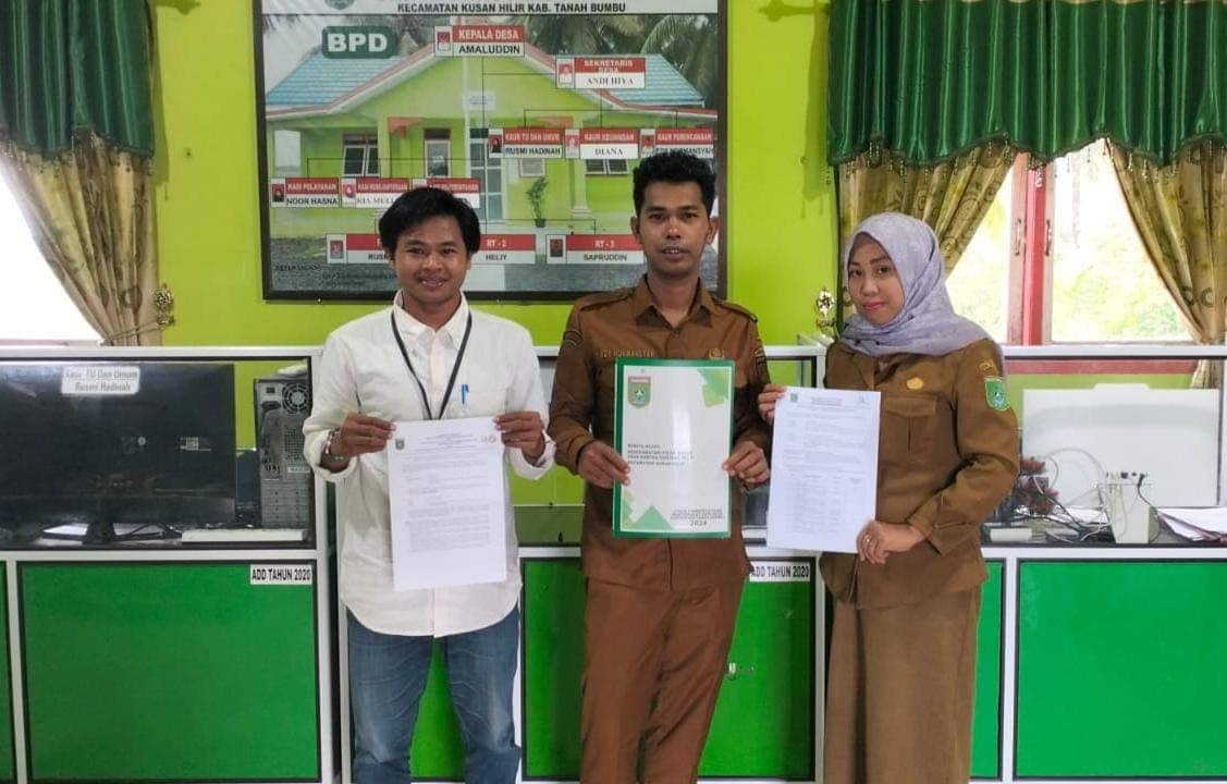 Resmi Diserahkan: Produk Akhir Pilar Batas Desa Rantau Panjang Hulu oleh PT Aglonema Delta